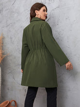 Lapel Collar Roll-Tab Sleeve Trench Coat